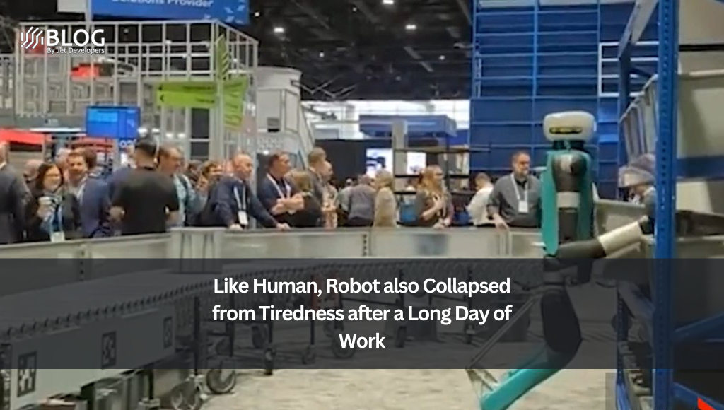 Like Human, Robot also Collapsed from Tiredness after a Long Day of Work